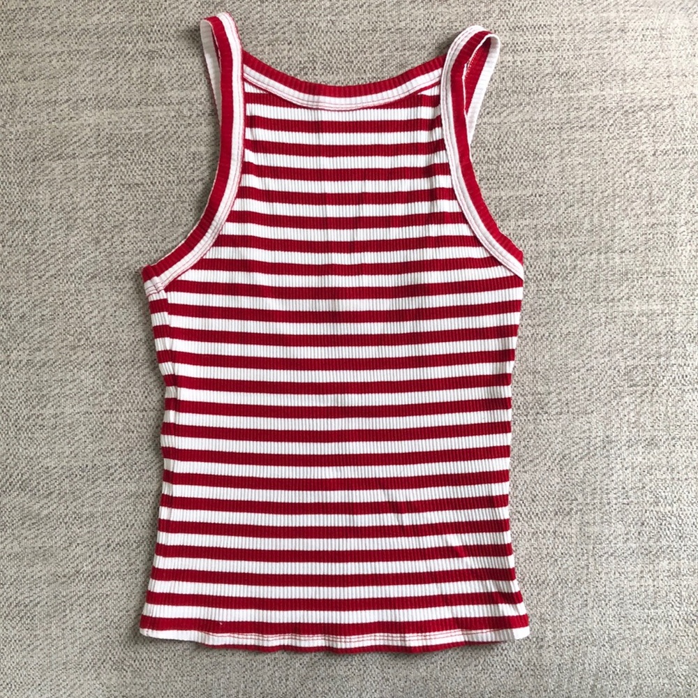 High Neck Stripped Tank